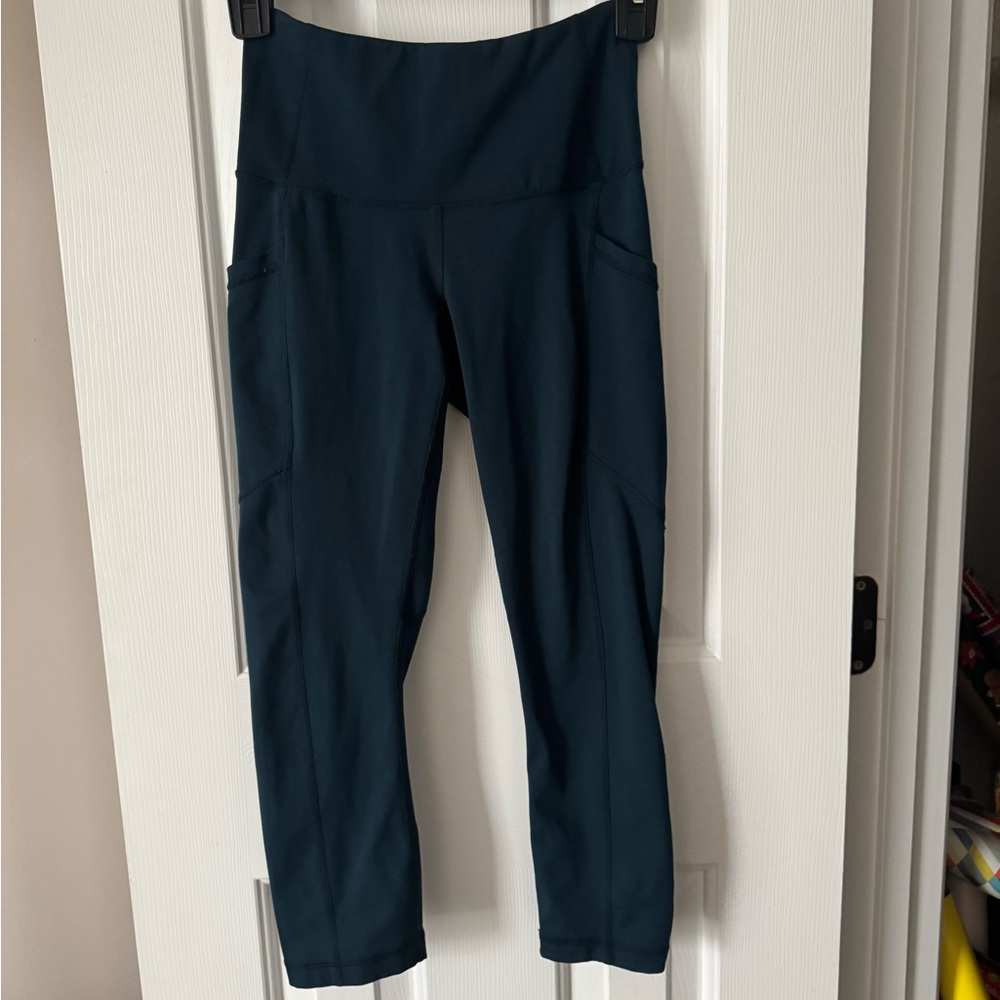 Women's High-Waist Crop Active Leggings - Deep Teal